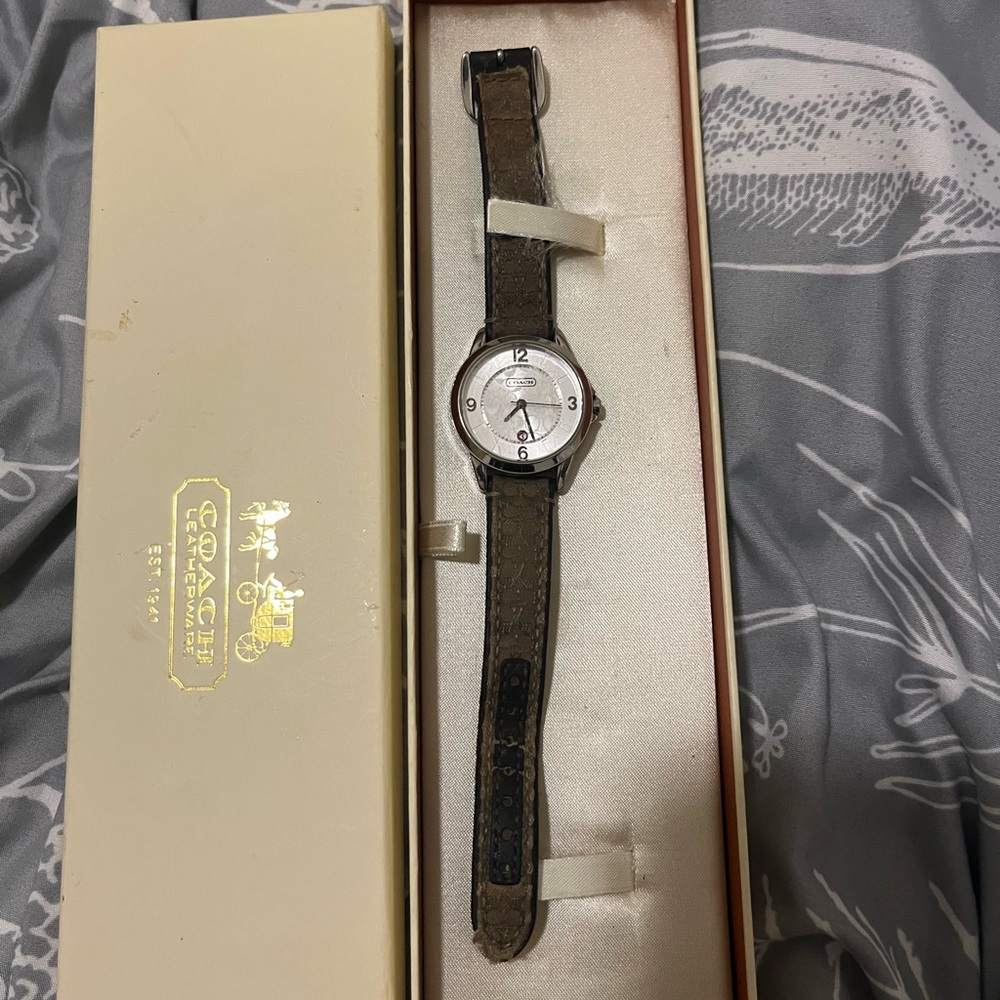 Coach Silver and Brown Watch vintage